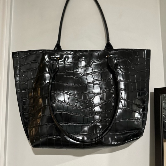 🖤NWOT” Zara “ Black Alligator Print Tote Bag - Picture 10 of 16